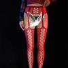Medias Sexy de Encaje Jacquard Europeas y Americanas Medias con Liguero para Mujer Medias de Red Medias Sexy de Red de Seda Negra Calcetines Largos Talla Grande