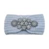 Europa y Estados Unidos banda para el pelo de punto con diamantes brillantes diadema de lana acanalada transfronteriza accesorios para el pelo facial de yoga tocado de presión para la cabeza retro