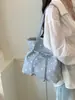 Bolso de mano tipo cubo versátil de lunares estilo coreano, estilo simple para el día a día, para mujer, alto atractivo estético, femenino, moderno, para llevar al hombro y cruzado