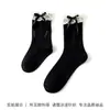 Calcetines de encaje, calcetines Lolita, calcetines de algodón puro para mujer, estilo fino de primavera y verano, calcetines con adorno de encaje de lazo, venta al por mayor desde Zhuzji