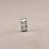 Accesorios de plata de ley S925 Yiluya seguros y de la suerte Cuentas con la palabra Lucky para pulsera de cuerda trenzada hecha a mano DIY cuentas sueltas