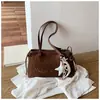 Nova Moda Casual Bolsa de Grande Capacidade Textura Simples Bolsa de Ombro Único 2026 Verão Personalidade Bolsa Tote Feminina