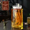 Copa de vino botella hogar gama alta sellado licor de ginseng medicina jarra de vino jarra de vino con grifo botella de vino especial