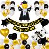 Traje de globos de graduación banderín de tirar al por mayor diseño de fiesta globos de película de aluminio látex decoración combinada globo para ceremonia de graduación universitaria