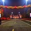 LED sobre la Farola Alumbrado Público Nudo Chino Lámpara con Patrón Transversal Ingeniería Vial Horizontal Vacaciones del Festival de Primavera Lámpara de Modelado de Paisaje