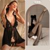 Sexy Bata de Noche Malla Transparente para Mujer Correa con Hebilla Delantera de Corte Bajo Vestido de Noche Apasionado No Necesita Quitarse Transparente Qqny Venta al por Mayor