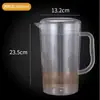 Botella de agua fría de plástico grueso resistente a altas temperaturas Hengzhi 5L de gran capacidad, botella de agua abierta fría blanca, tetera de PP, jarra para jugo al por mayor