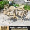 Mesa y silla de exterior para patio de aleación de aluminio retráctil para ocio al aire libre, combinación de mesa y silla para jardín de villa al aire libre, venta al por mayor