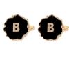 Amazon TEMU Novos Botões de Punho Redondos com Diamantes Estilo Francês Masculino Criativo 26 Letras do Alfabeto Inglês Botões de Punho para Camisa Atacado