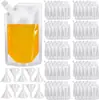 En Stock Al Por Mayor Disponible en Múltiples Tamaños A Prueba de Fugas Duradero Universal Dispensador de Líquido Bolsa Transparente de Fondo Plano con Boquilla de Dispensación