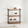 Estante de Almacenamiento Multicapa Lychee Sea Soporte para Tazas de Madera Maciza para el Hogar Estante de Exhibición de Mesa para Tocador de Dormitorio Estante de Almacenamiento de Madera