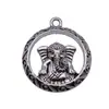 Colgante de Aleación de Plata Antigua de 28X24Mm 4.5g Colgante de Ganesha, Dios Hindú de la Riqueza Zakka