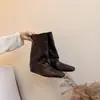 2960-1 Botines Chelsea Nuevos de Piel Genuina Moda Estilo Francés Piel Genuina Moda Botas para Mujer
