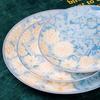 Jingdezhen Plato Hondo de Porcelana de Hueso de Alta Gama Palillos Venta al por Mayor Vajilla Time Walk Elección de Regalo Cerámica