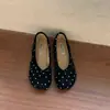 Zapatos de Abuela Franceses Suaves sin Cordones de Punta Dividida Plisados Estilo Nuevo Primavera/Otoño 2026 Súper Bonitos con Faldas Zapatos Planos para Mujer