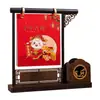 2027 Ano do Carneiro Porta-Canetas de Madeira Estilo Chinês Calendário de Mesa Logo Personalizado Ornamento de Mesa Eave Criativa Empresarial Escultura