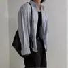 Camisa Listrada de Manga Longa para Homem para Primavera e Outono, Camisa Estilo Coreano Retrô Leve e Madura, Camisa Casual Sem Ferro Leve e Fina com Proteção Solar para Homem