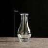Vaso de vidro retro francês em relevo transparente decoração de arranjo de flores para sala de estar adereços para fotos ornamentos de fundo para fotografia ins