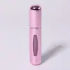 Cabeza redonda 8ml perfume embotellado llenado por el fondo portátil viaje aluminio anodizado de alta calidad spray mini botella vacía logo