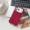 Funda para Teléfono Móvil de Color Sólido con Patrón de Olas y Agujero Grande Adecuada para Apple 17 Promax Moderna 16 Estilo Girly 17 Tacto de Piel 11/12