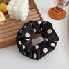 Almohada de lunares estilo coreano, scrunchie de pelo de intestino grueso, cuerda para el pelo de bola todo partido para mujer, otoño e invierno, banda de goma, cuerda para atar el pelo que no daña, funda de cuero