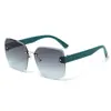 Nuevas Gafas de Sol de Estilo Europeo y Americano de Moda Sin Marco Degradado Ins para Hombres y Mujeres, Modernas Gafas de Sol con Protección UV400
