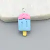 Resina color claro paleta de helado cono de dona aretes aretes colgante accesorios para joyería DIY