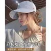 Sombrero de Pescador Rayado Azul Estilo Coreano para Mujer 2026 Primavera Verano Nuevo Estilo Delgado Cara Lisa Muestra Cara Pequeña Circunferencia de Cabeza Grande Gorra de Béisbol