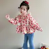Conjunto de Niña para Primavera y Otoño 2026 Nuevo Estilo Moda Celebridad de Internet Estilo Coreano Ropa de Primavera para Niños con Jeans de Encaje