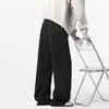 Pantalones Scimitar de Diseño de Marca de Moda Bloques de Color para Hombre Invierno Estilo Americano Sueltos Casuales de Pierna Ancha High Street Versátiles de Pierna Recta