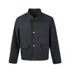 "Tencel Lino Algodón" Harrington de Otoño Ligera de Lujo G9 Chaqueta Corta Ancha Estilo Retro Old Money Chaqueta Casual para Hombres y Mujeres
