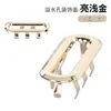 Cubierta Decorativa para Agujero de Rebosadero de Lavabo Todo Cobre Chapado de Alto Estándar Transfronterizo Tapón para Agujero de Lavabo de Cerámica Encimera de Lavabo Cara de Lavabo