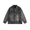 Jaqueta jeans masculina do Sudeste Asiático transfronteiriça, jaqueta casual de trabalho vintage legal para primavera e outono, top de marca da moda ins com gola reversa