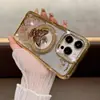 Jardín Secreto Mariposa Brillante Soporte Adecuado para Funda de Teléfono iPhone 16 Diamante para Lente 17 Pro Max Funda Suave Electrochapada