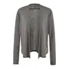 Elegante Cárdigan de Punto Fino Largo para Mujer, Estilo Perezoso de Otoño, Chal Camisola Prenda Exterior