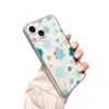 Celebridad de Internet Más Vendido Estilo Fresco Azul Floral Funda para iPhone 18 Pro a Prueba de Golpes Apple 17 Transparente TPU Suave