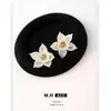 Pendientes de Flor Dulce Elegantes Estilo Coreano Super Hada para Mujer Joyería para Oreja con Pasador de Plata 925 Simple de Lujo Ligero Estilo Vacaciones de Alta Gama