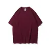 Camiseta Masculina Cruzada Ag280G Pesada Solta Oversize Tendência Marca Versátil Estudante Algodão Puro Gola Redonda Manga Curta Camisa Publicitária
