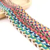Cuerda Trenzada de Color de Fábrica 6mm Cuerda de Algodón Trenzada de Tres Hilos Pulsera Trenzada Retorcida Tricolor Cuerda Venta Directa de Fábrica Hecho a Mano DIY