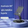 Suporte Metálico para Celular Giratório 360 Graus, Suporte Dobrável Ajustável para Celular de Mesa, Suporte Conveniente para Tablet Atacado
