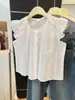 Blusa Branca com Manga Bufante para Mulheres, Estilo Francês de Verão, Top Deslumbrante, Novo Modelo 2026, Blusa Super Bonita, Única e Linda