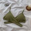 Nuevo Estilo Sujetador de Espalda Hueca para Estudiantes, Cruzado, Sujetador Inalámbrico, Bandeau Fino de Verano