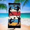 Toalla de playa de fútbol absorbente portátil para adultos Europa, América y Sudamérica toalla de baño transfronteriza fábrica de impresión digital temu generación al por mayor