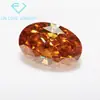 Pedra Solta Moissanita Champagne Profundo em Forma de Ovo Pedra de Quilate Moissanita Champagne Profundo Médio Claro Oval com Gra
