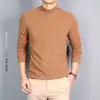 Camiseta de terciopelo alemán de doble cara con aislamiento interior, cuello alto de otoño, para jóvenes, corte holgado, color liso, manga larga, Dropshipping