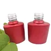 10-12ml Esmalte Cola Frasco de Vidro Vazio Frasco de Vidro Vermelho Galvanizado com Pincel Frasco de Esmalte Frasco Vazio Reembalado