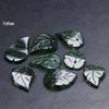 11x17mm natural verde escuro folhas de jade DIY estilo antigo hairpin jade flor corpete acessórios