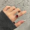 Comercio Electrónico Transfronterizo Ruby Pila de Gama Alta Diseño de Nicho Abierto Anillo Joyería al por Mayor Anillo Personalizado para Dedo Índice