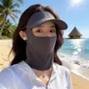 Mascarilla de Protección Solar para Mujer, Nuevo Modelo Verano 2026, Sombrilla, Protección UV, Gorra y Mascarilla de Cara Completa Integradas, Facekini de Seda de Hielo