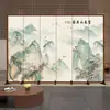 Biombos dobráveis estilo chinês para sala de estar, escritório, restaurante, hotel e sala de chá; parede de fundo simples; biombo dobrável de luxo leve
